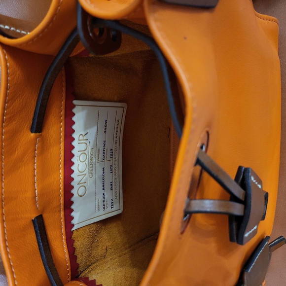 Beautiful Orange Leather Oncour bag tote Dooney and Bourke - Picture 3 of 7